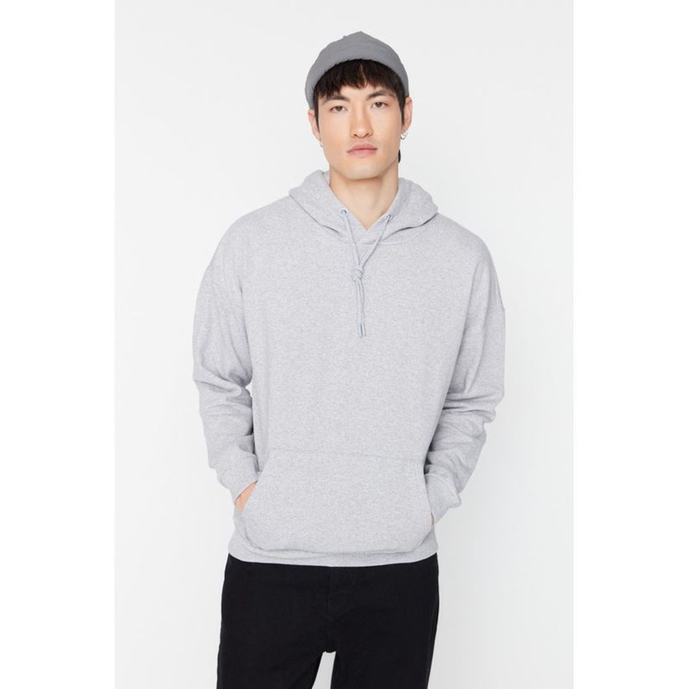 NWT Trendyol Men Oversize Hood Knit Sweatshirt